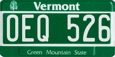 VT license plate OEQ526