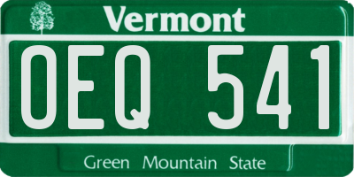 VT license plate OEQ541