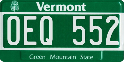 VT license plate OEQ552