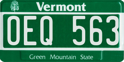 VT license plate OEQ563