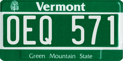 VT license plate OEQ571