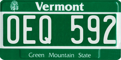 VT license plate OEQ592