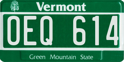 VT license plate OEQ614