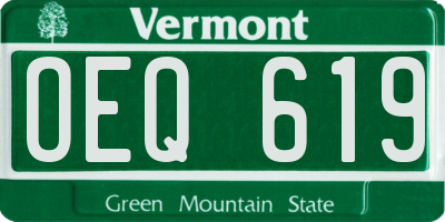 VT license plate OEQ619
