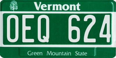 VT license plate OEQ624