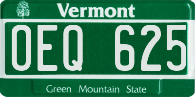 VT license plate OEQ625