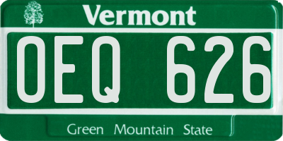 VT license plate OEQ626