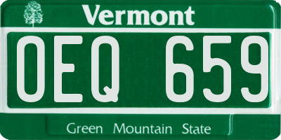 VT license plate OEQ659