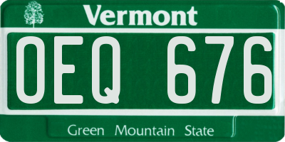 VT license plate OEQ676