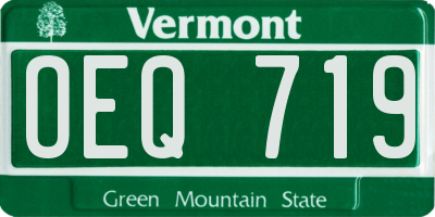 VT license plate OEQ719