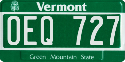 VT license plate OEQ727