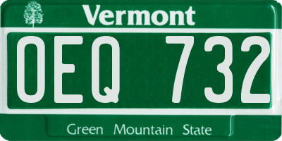 VT license plate OEQ732