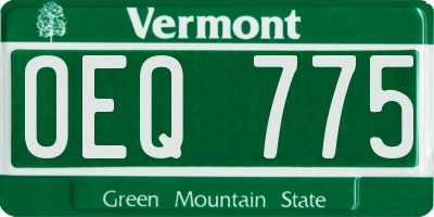 VT license plate OEQ775