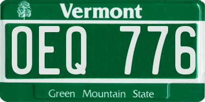 VT license plate OEQ776