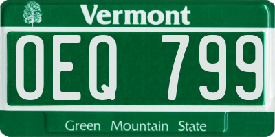 VT license plate OEQ799