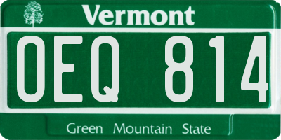 VT license plate OEQ814