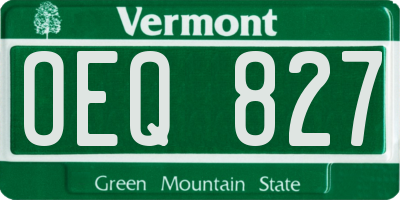 VT license plate OEQ827