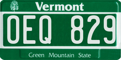 VT license plate OEQ829