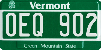 VT license plate OEQ902