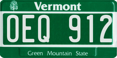 VT license plate OEQ912
