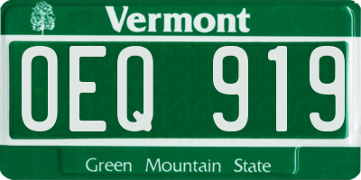VT license plate OEQ919