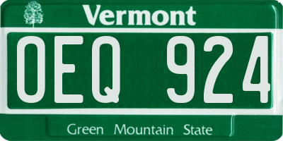 VT license plate OEQ924