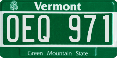 VT license plate OEQ971
