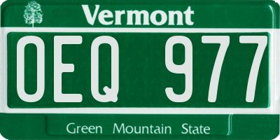 VT license plate OEQ977