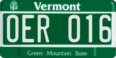 VT license plate OER016
