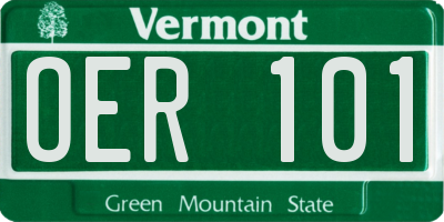 VT license plate OER101