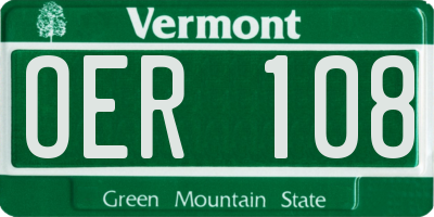VT license plate OER108