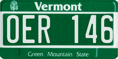VT license plate OER146
