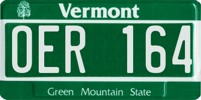 VT license plate OER164