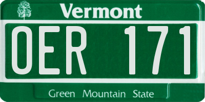 VT license plate OER171