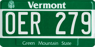 VT license plate OER279