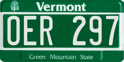 VT license plate OER297
