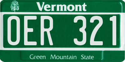 VT license plate OER321