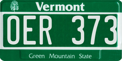 VT license plate OER373