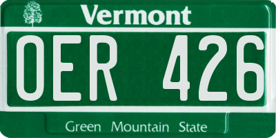 VT license plate OER426