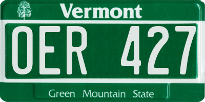 VT license plate OER427