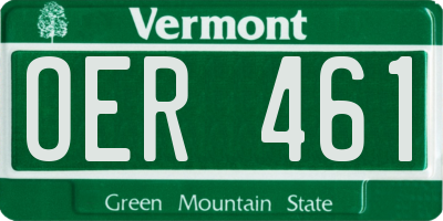 VT license plate OER461