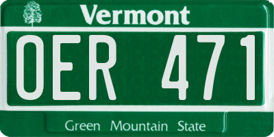 VT license plate OER471
