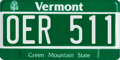 VT license plate OER511