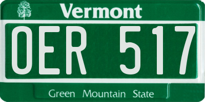 VT license plate OER517