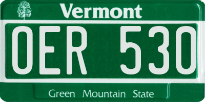 VT license plate OER530