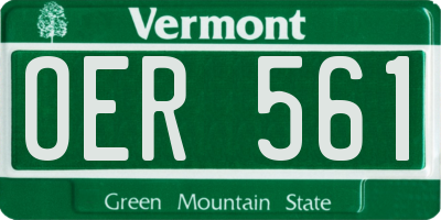 VT license plate OER561