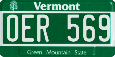 VT license plate OER569