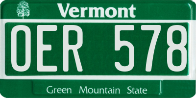VT license plate OER578