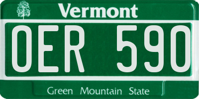 VT license plate OER590