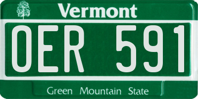VT license plate OER591